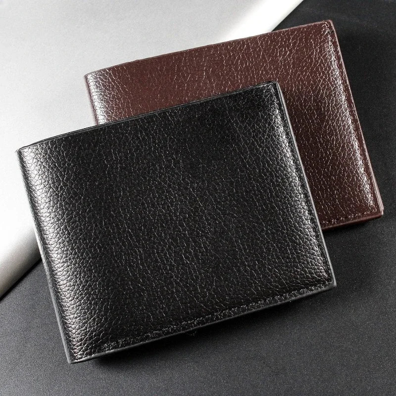 Men's Wallet Genuine Leather Men Wallets Premium Product Real Cowhide Wallets for Man Short Black Wallets Portefeuille Homme